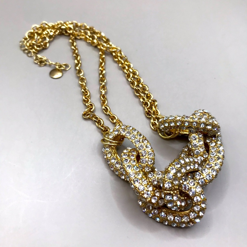 Gold-Tone & Rhinestones Statement Necklace